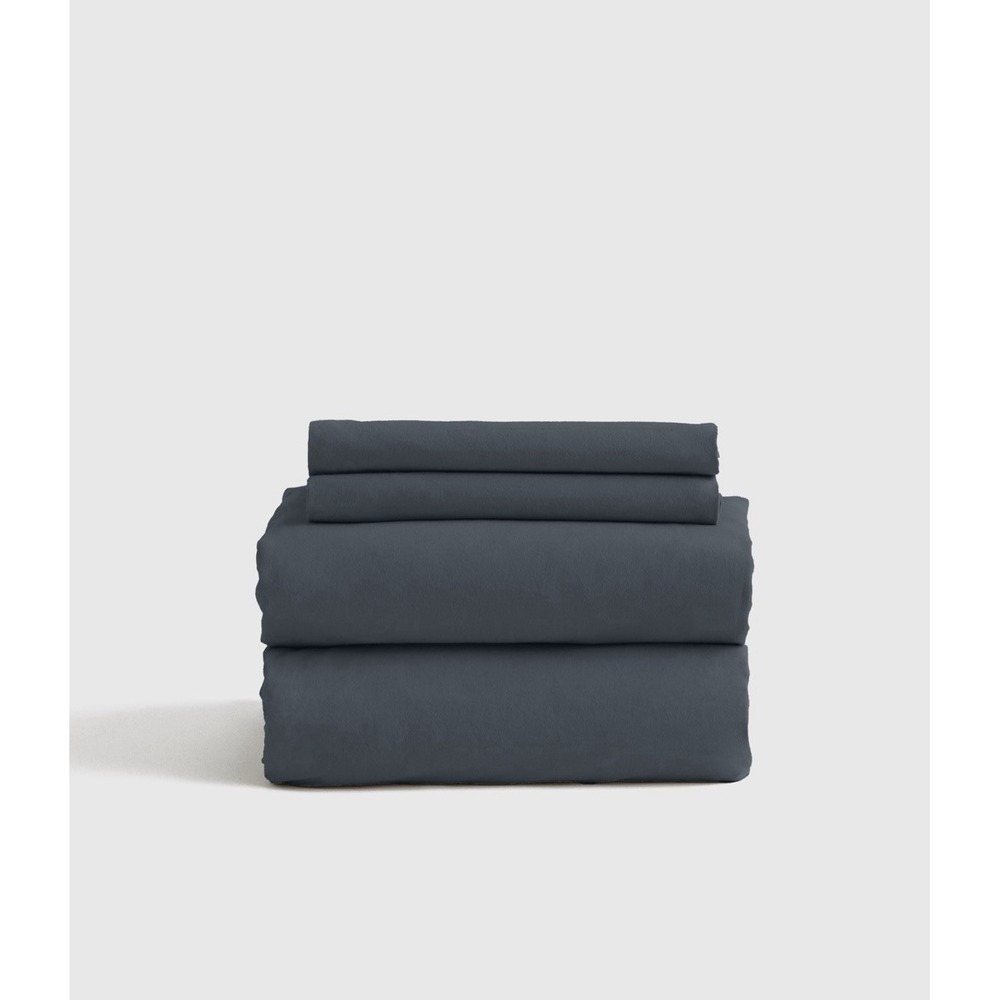 NWOT Quince Organic Brushed Cotton Sheet Set, Queen, Nightfall